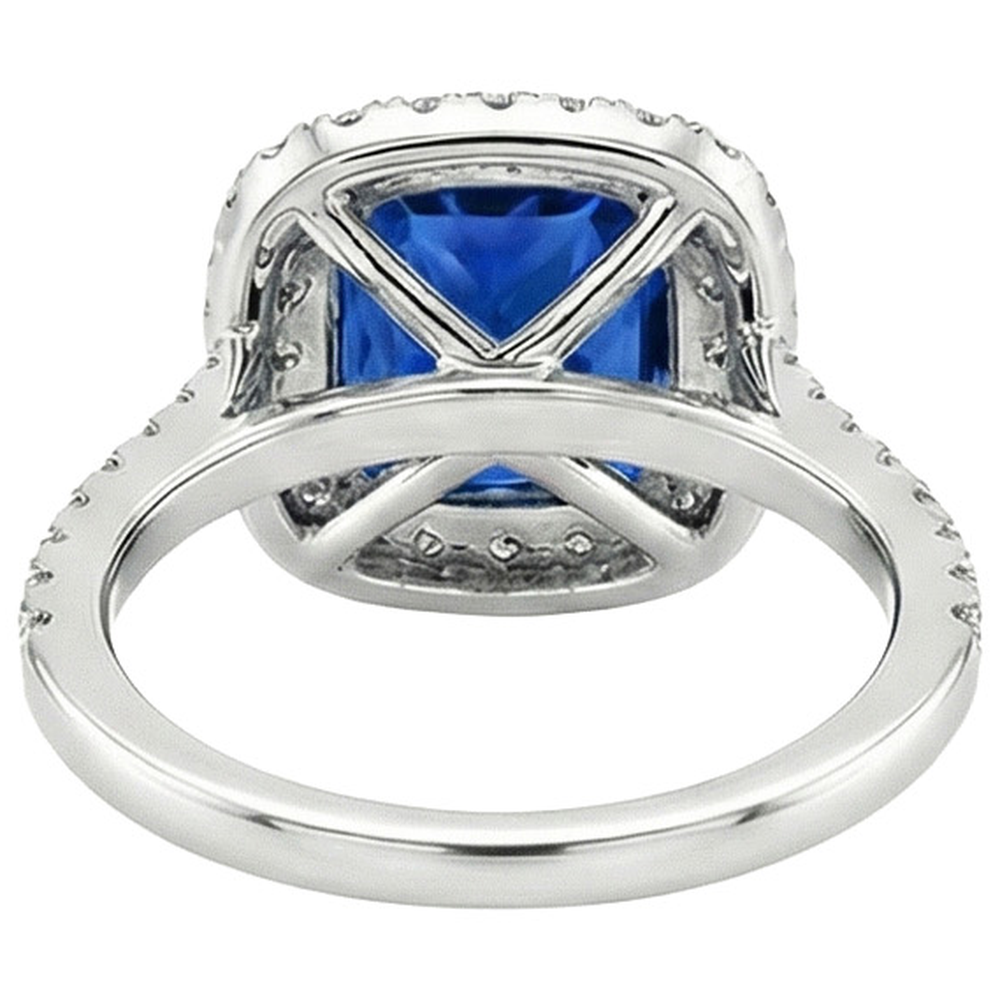 naturel round diamant 3.25carats bague sur blanc