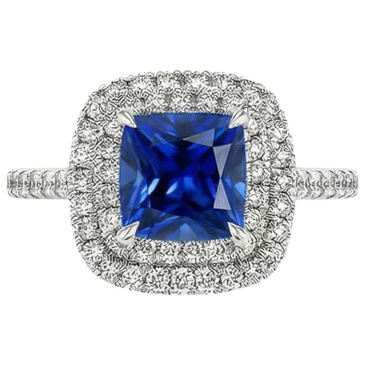 naturel round diamant 3.25carats bague détail rapproché