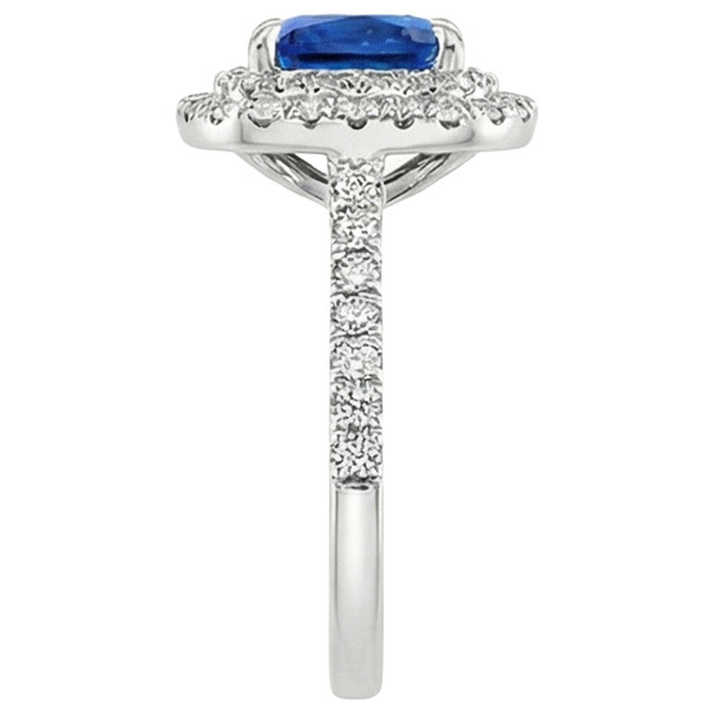 naturel round diamant 3.25carats bague vue de profil