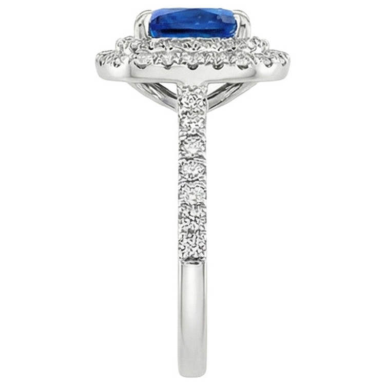 naturel round diamant 3.25carats bague vue de profil