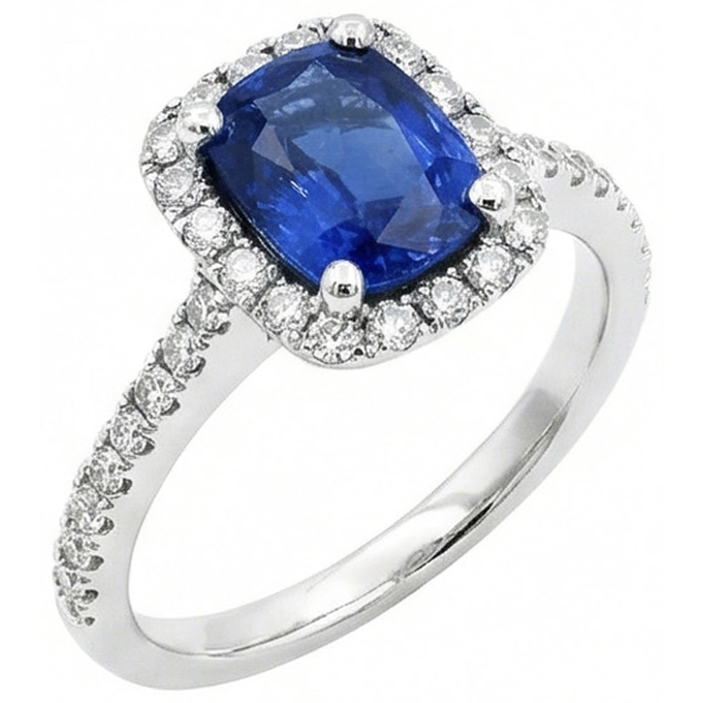 naturel round diamant 3.00carats bague angle de côté