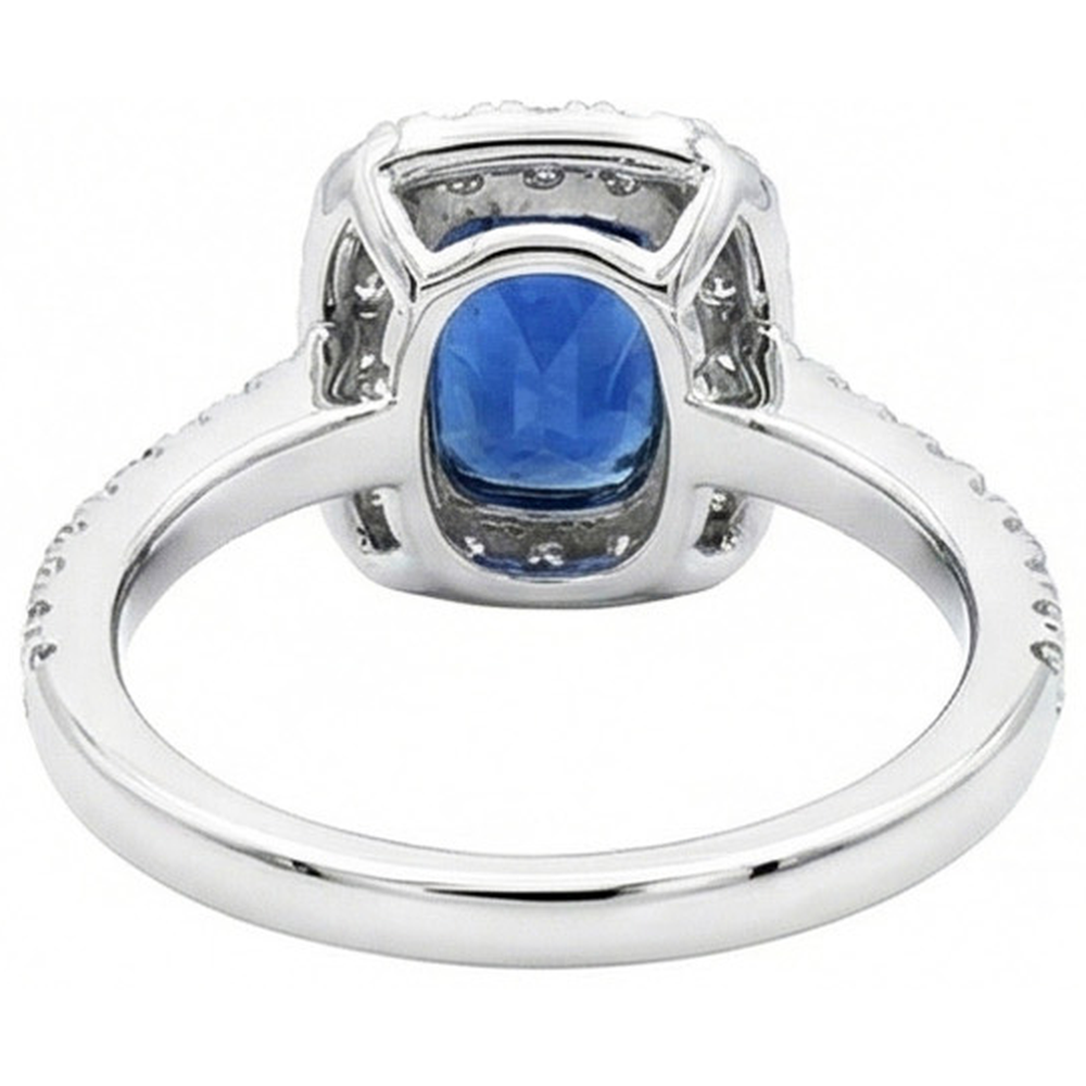 naturel round diamant 3.00carats bague vue de profil