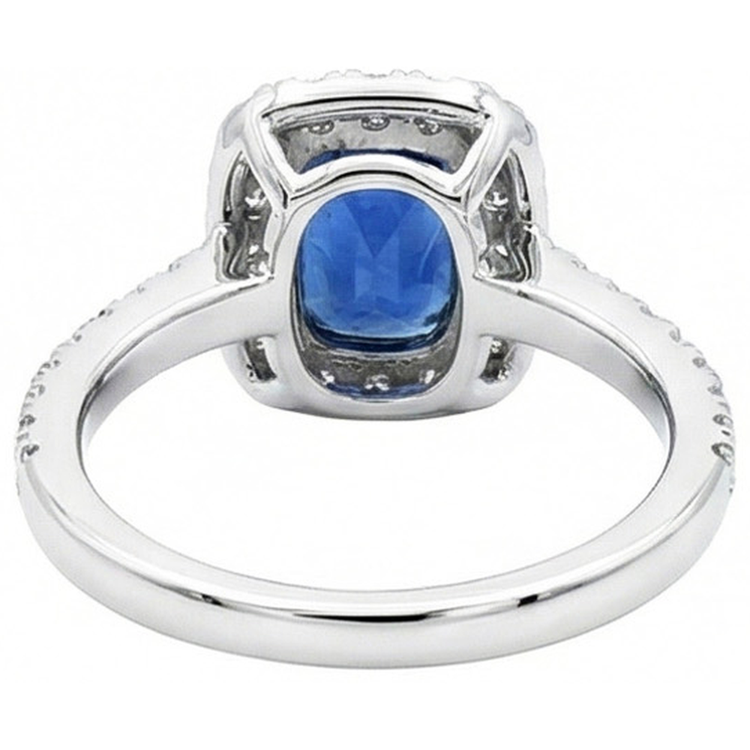 naturel round diamant 3.00carats bague vue de profil