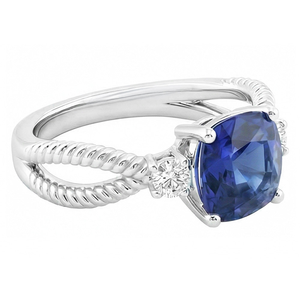 naturel round diamant 2.25carats bague détail rapproché