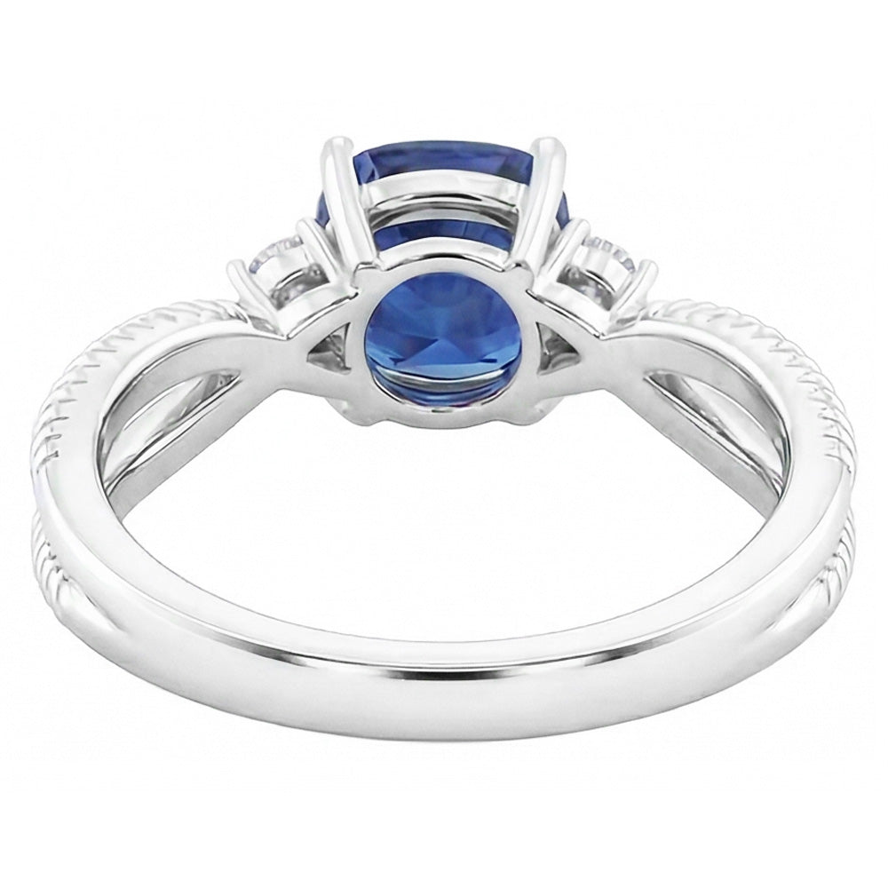naturel round diamant 2.25carats bague vue de profil