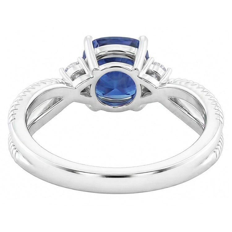 naturel round diamant 2.25carats bague vue de profil