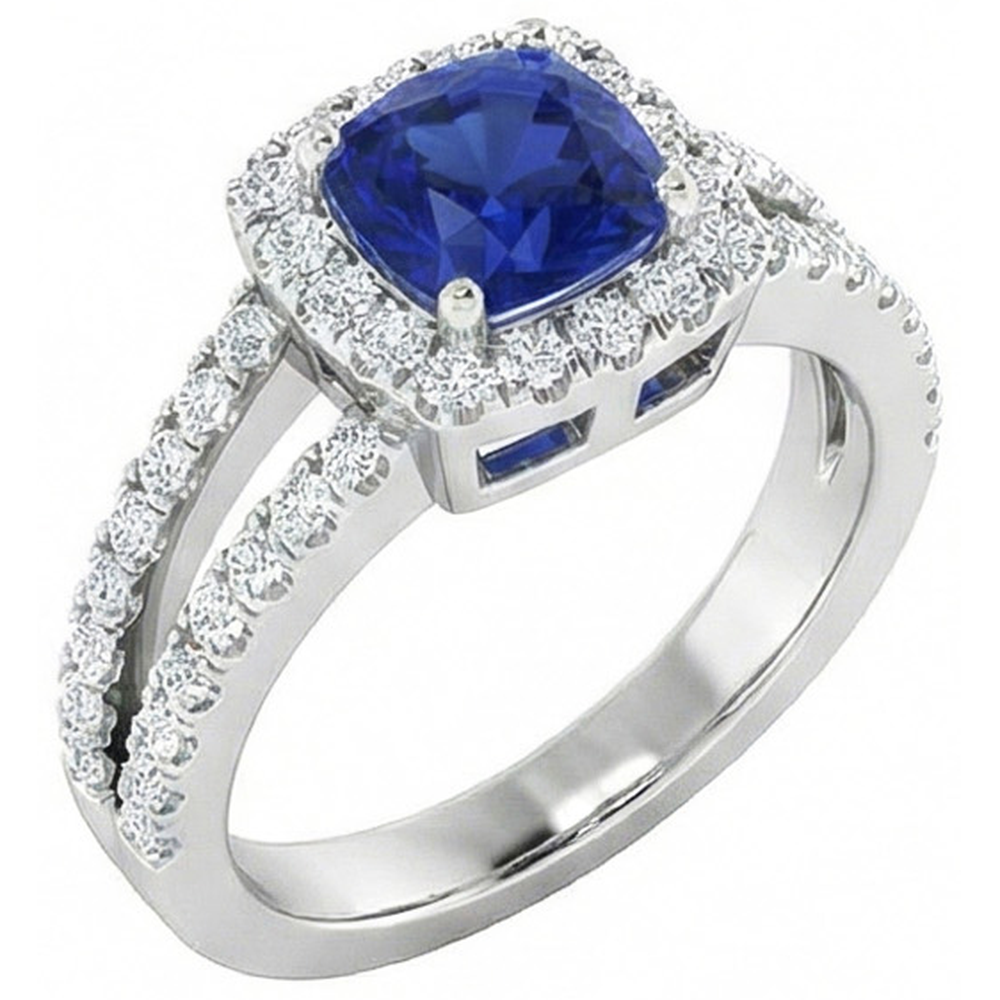 naturel round diamant 4.50carats bague vue de face