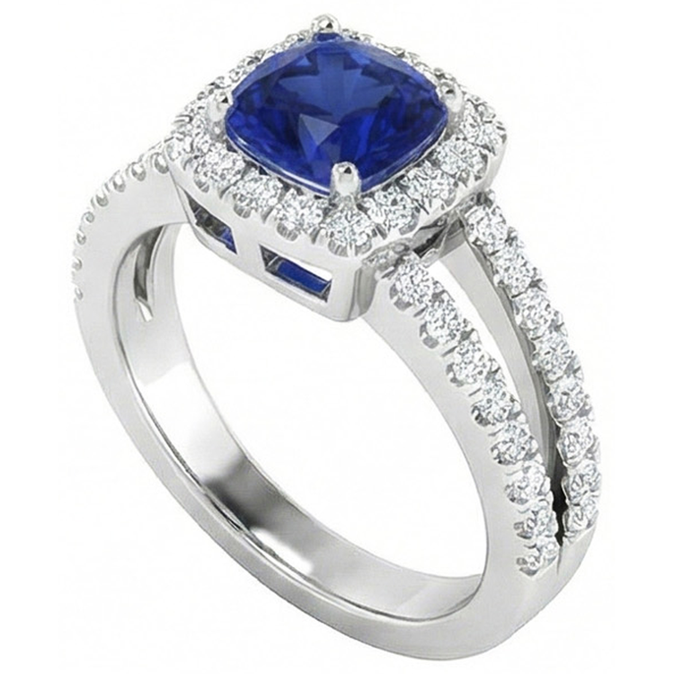 naturel round diamant 4.50carats bague angle de côté