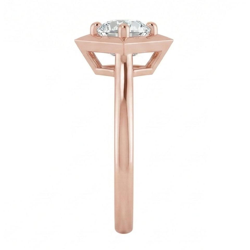 naturel cushion diamant 3carats bague détail rapproché