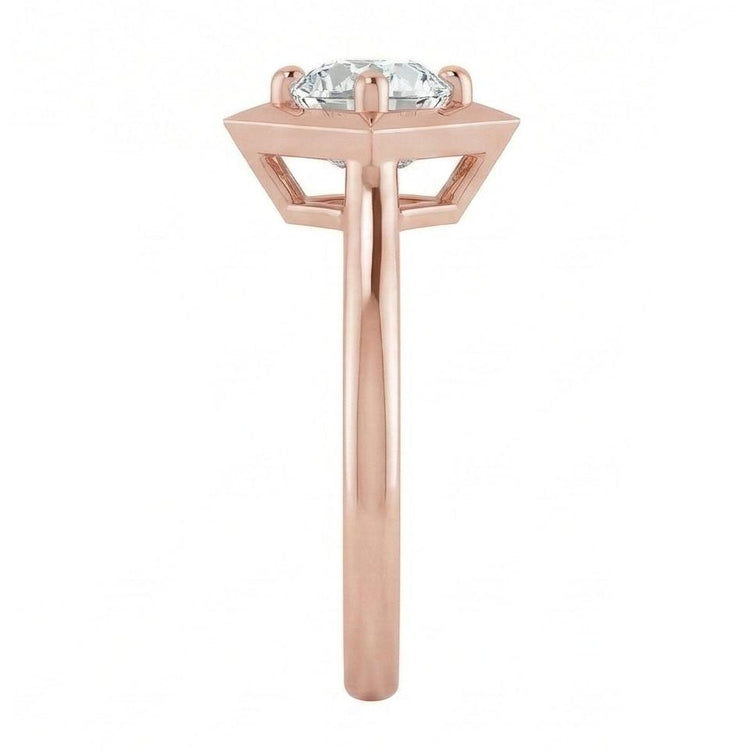 naturel cushion diamant 3carats bague détail rapproché