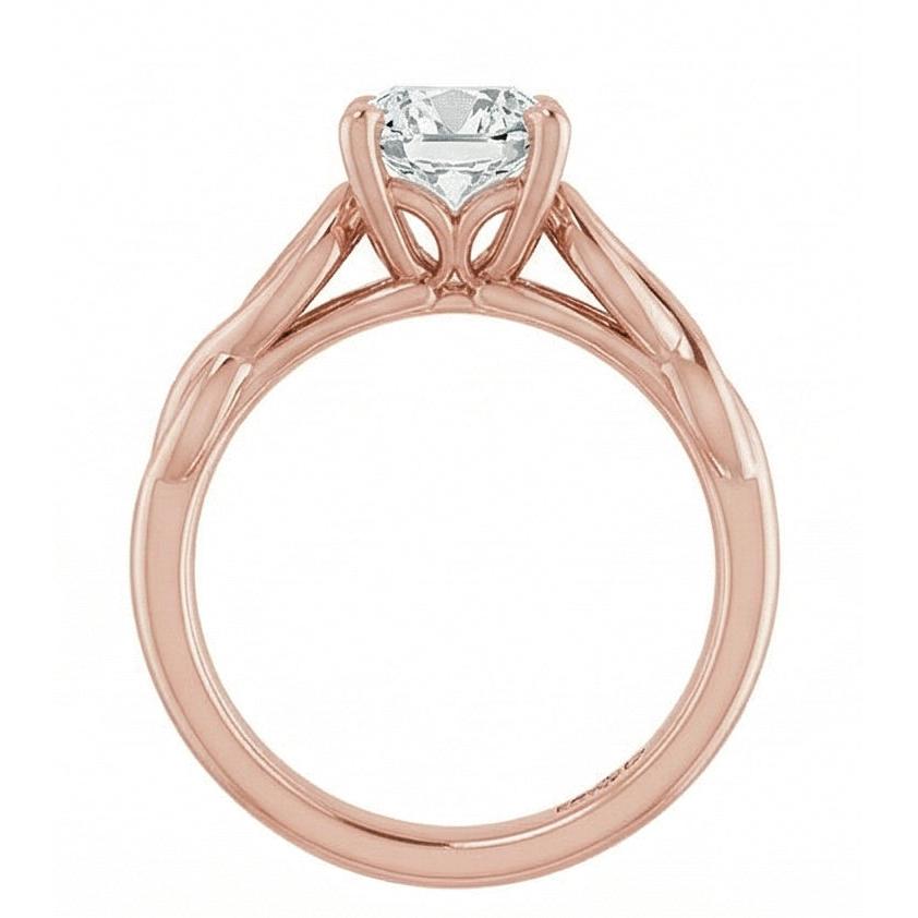 naturel cushion diamant 3carats bague vue de profil