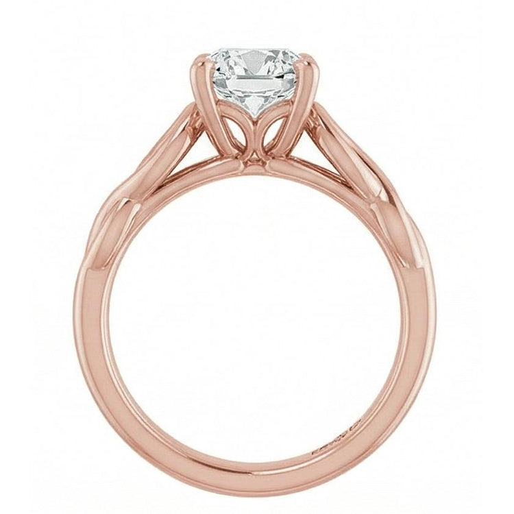 naturel cushion diamant 3carats bague vue de profil