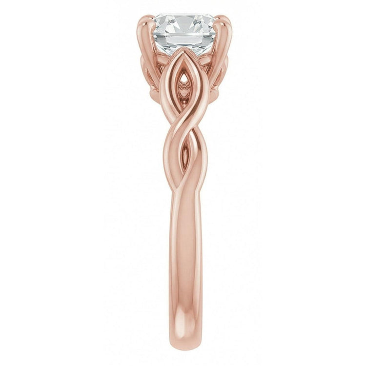 naturel cushion diamant 3carats bague sur blanc