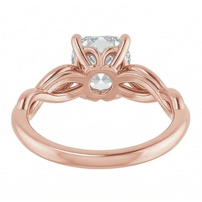 naturel cushion diamant 3carats bague avec accents diamants