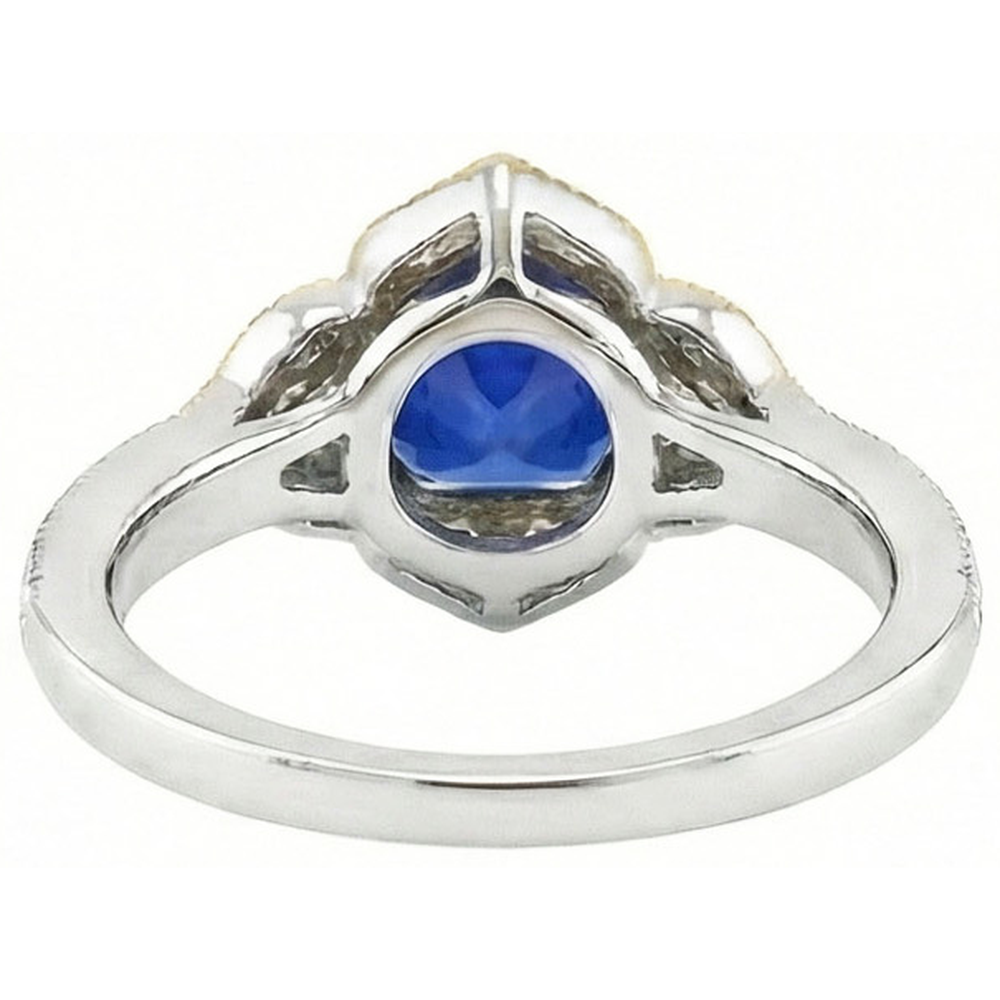 naturel round diamant 5.66carats bague vue de profil