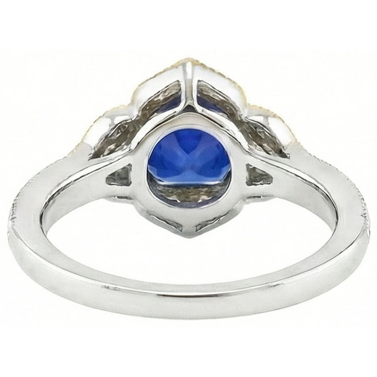 naturel round diamant 5.66carats bague vue de profil
