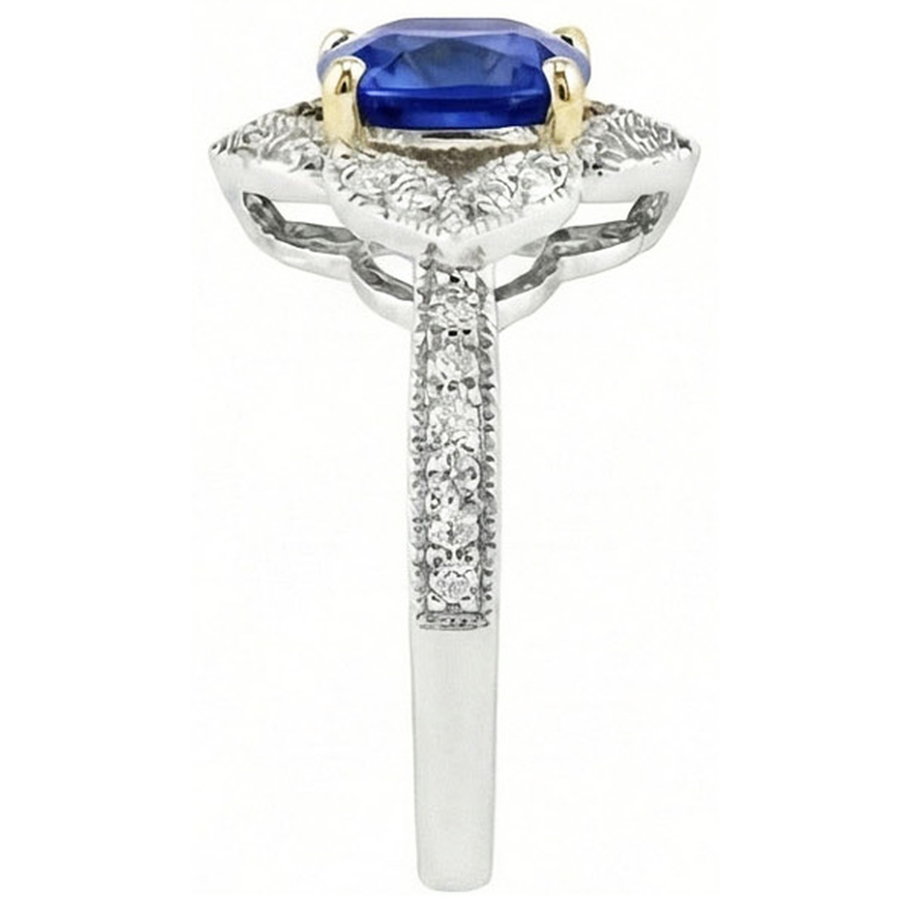 naturel round diamant 5.66carats bague vue de dessus