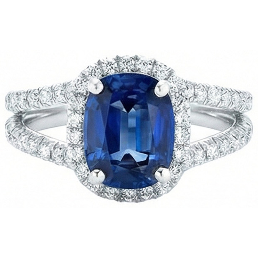 naturel round diamant 4.75carats bague angle de côté