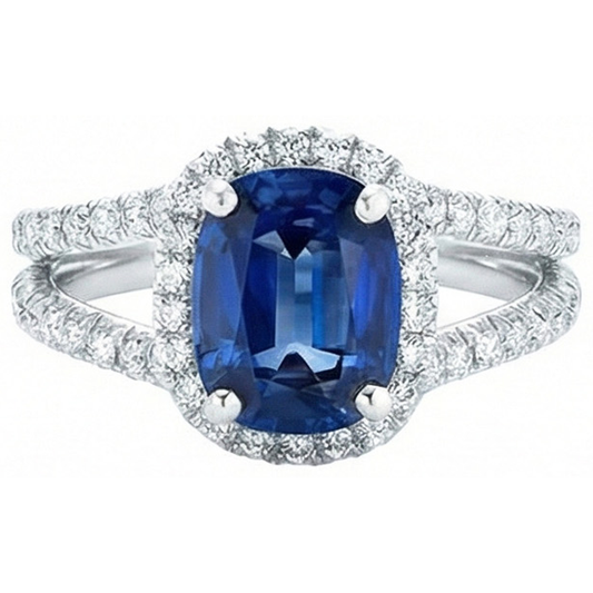 naturel round diamant 4.75carats bague angle de côté