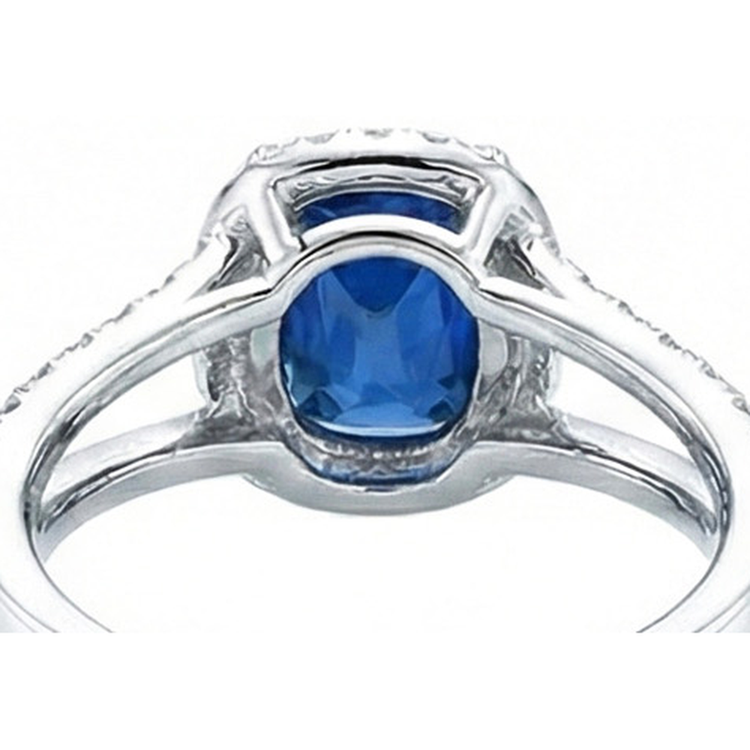 naturel round diamant 4.75carats bague sur blanc