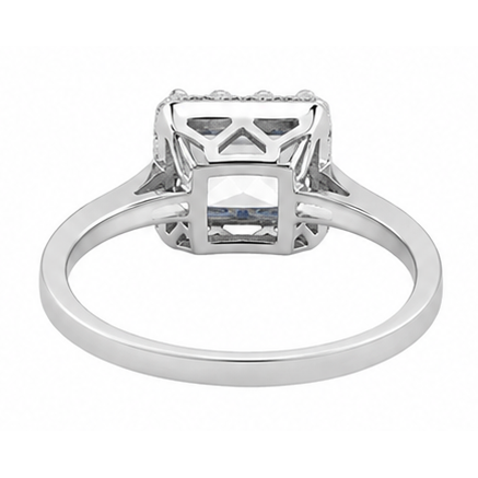 Coussin Vieux mineur Véritable Diamond Lady's Wedding Ring 4 Carats Or 14K