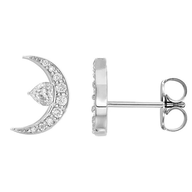 Chatoyant Brillant Puces d'Oreilles 4,50 carats – vue de face