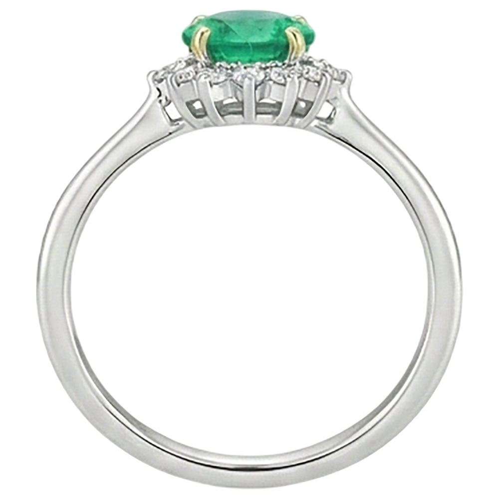 Émeraude Bague Pierre Précieuse – vue d'angle