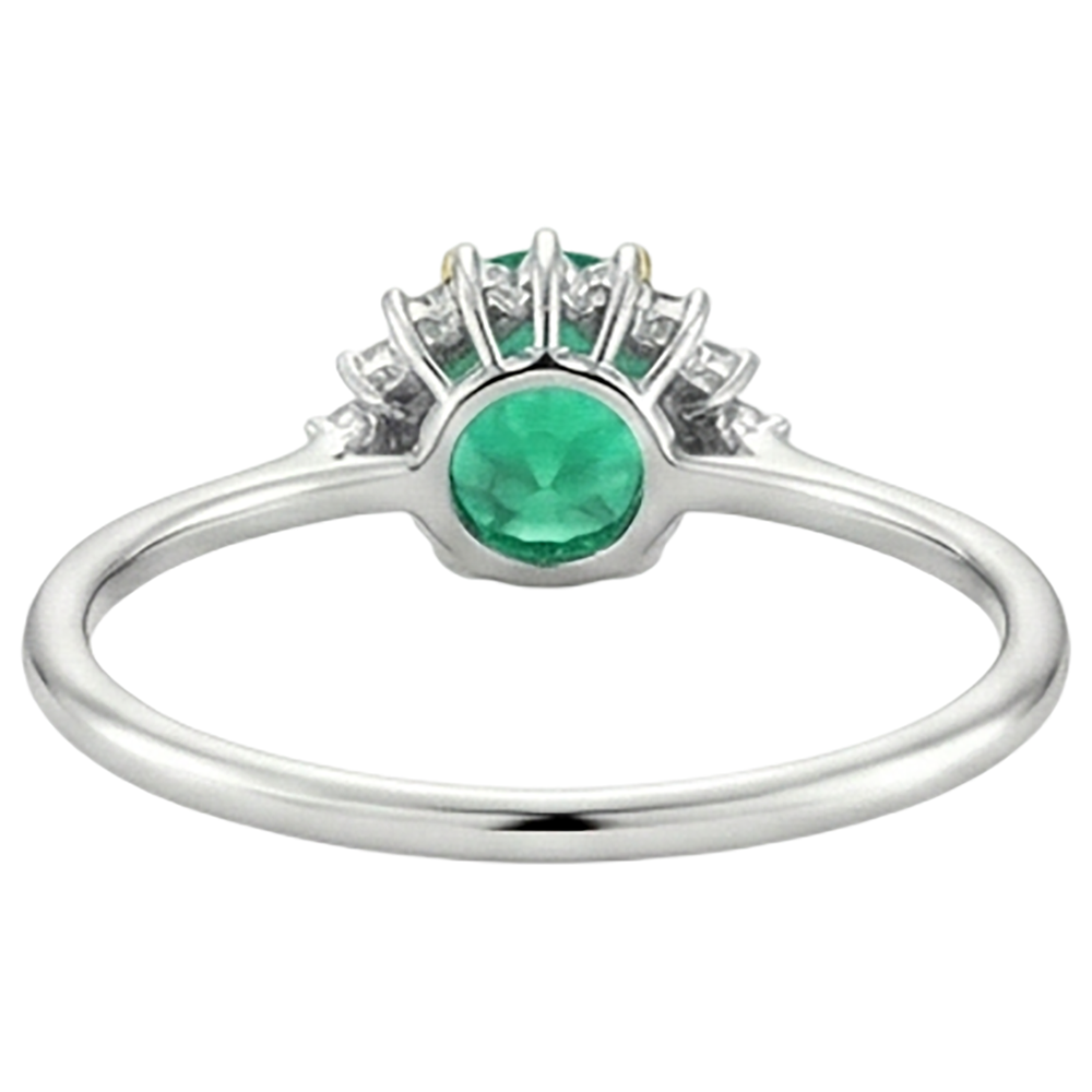 Émeraude Bague Pierre Précieuse – vue de dessus
