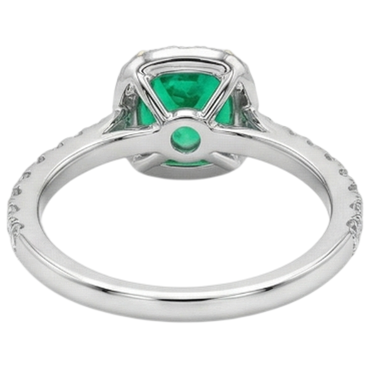 Émeraude Colombienne Bague Pierre Précieuse – vue arrière
