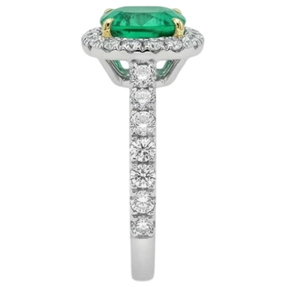 Artisanal Bague Pierre Précieuse 3,50 carats – vue de dessus