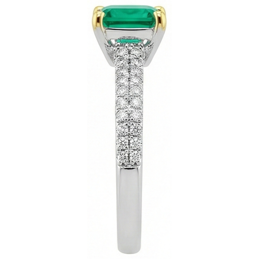 Artisanal Bague avec Gemme 3,50 carats – vue d'angle