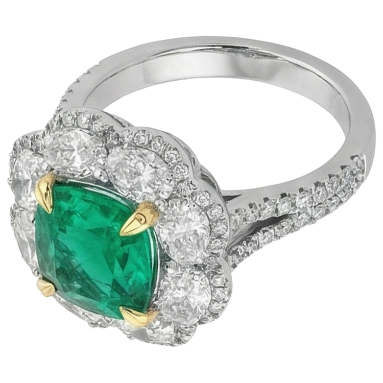 Éblouissant Bague avec Gemme 2 carats – vue d'angle