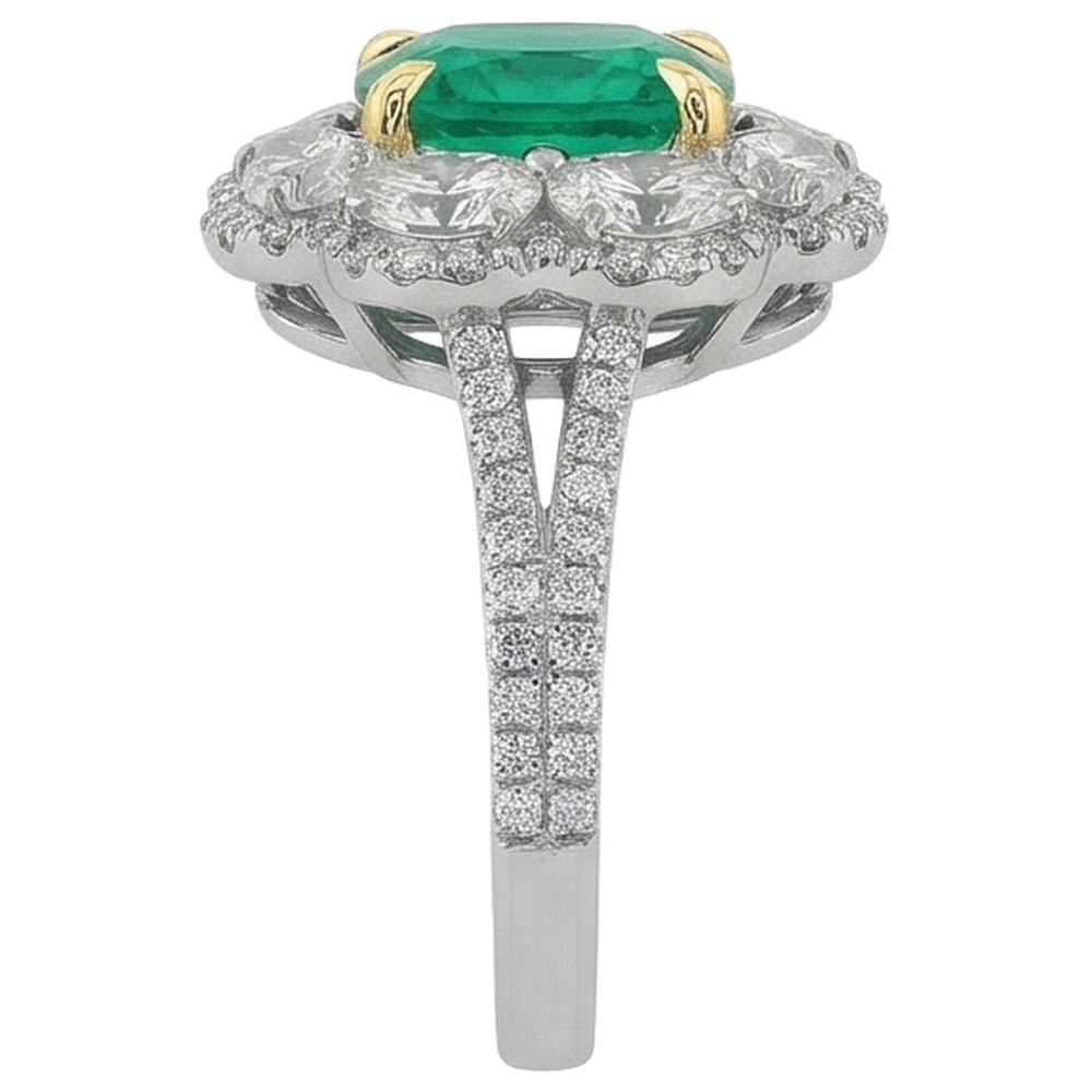 Éblouissant Bague avec Gemme 2 carats – vue de dessus