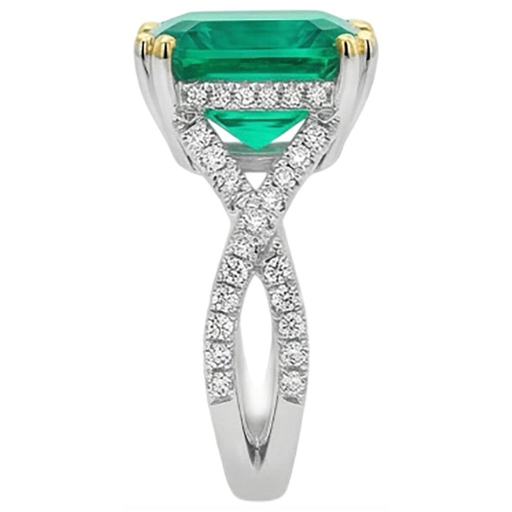 De luxe Bague Pierre Précieuse 3,50 carats – vue de profil