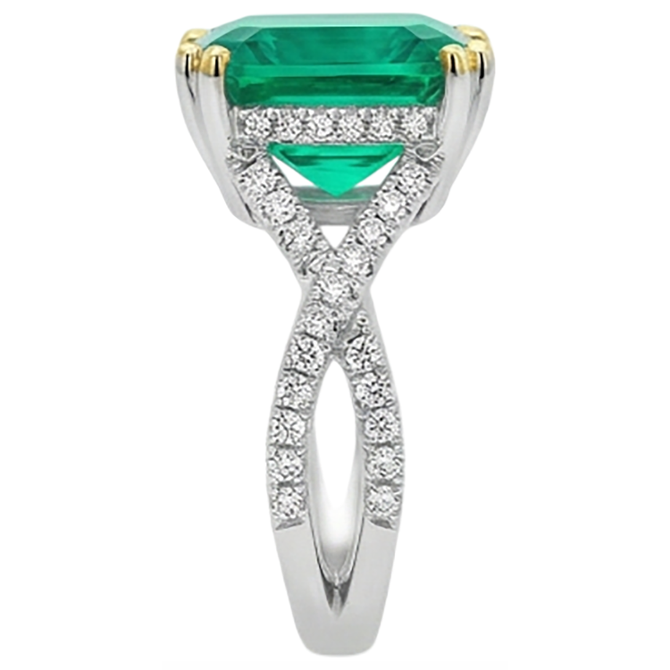 De luxe Bague Pierre Précieuse 3,50 carats – vue de profil