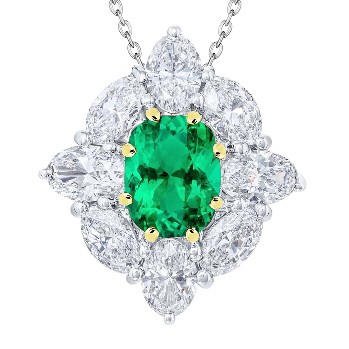 Étincelant Pendentif Gemme 4 carats – vue principale