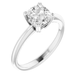 5 carats Diamant Solitaire de Fiançailles en Or 14K Blanc