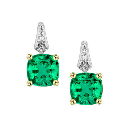 Rayonnant Émeraude Gemstone Earring 2 carats – vue principale