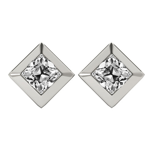 Diamant Fin Puces d'Oreilles 1,50 carats Or Blanc 14 Carats – vue principale