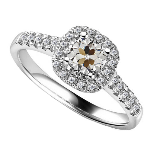 Chatoyant Diamant Bague de Fiançailles Halo 4,50 carats – vue principale
