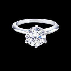 Pureté VVS Bague de Demande – Diamant 1,51 carats Or Blanc 14