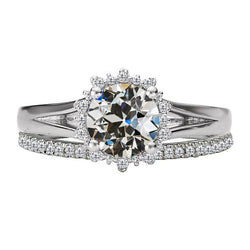 Diamant Fin Bague de Fiançailles 2 carats – Or Blanc 14 Carats
