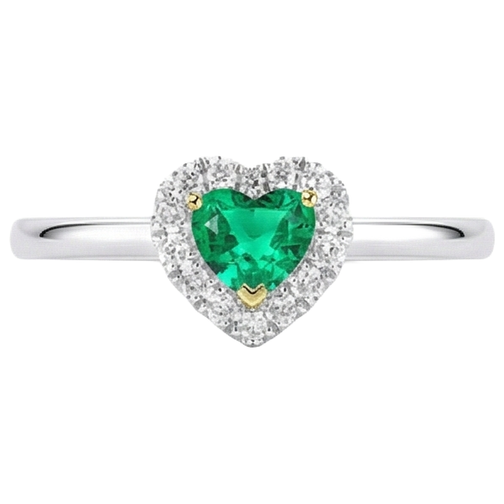 Émeraude Colombienne Bague Pierre de Couleur – vue de profil