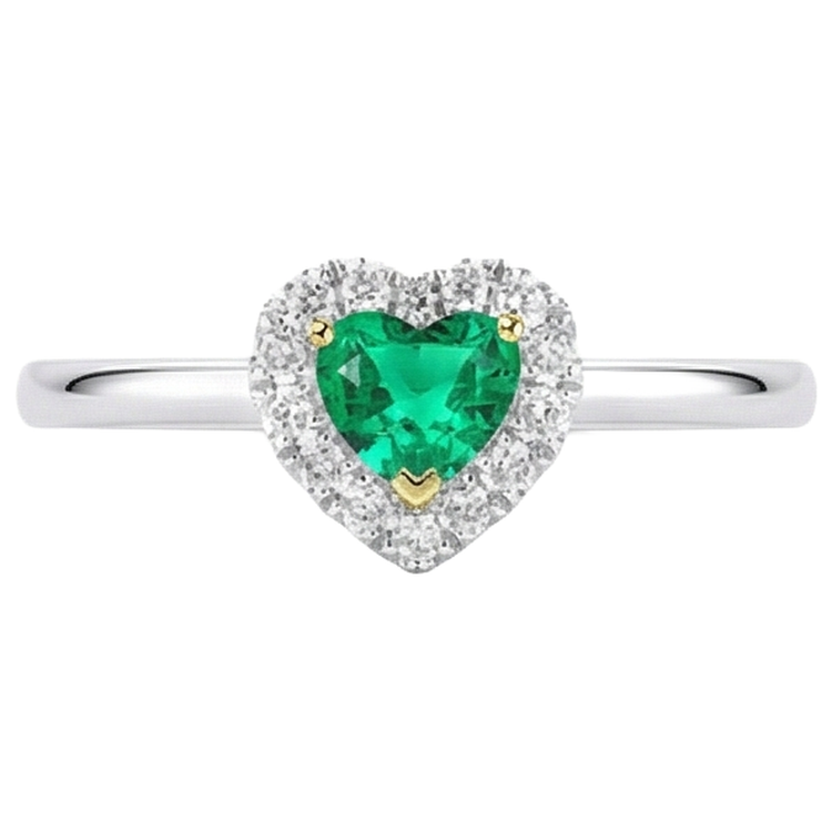Émeraude Colombienne Bague Pierre de Couleur – vue de profil