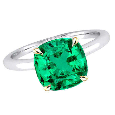 Intemporel Émeraude Bague Pierre Précieuse 5 carats – vue principale