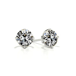 Or Blanc 14 Carats Diamant Pendants d'Oreilles – 2-carats Taille