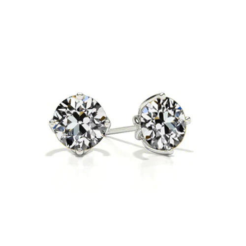 Taille Old Mine Diamant bague en Or Blanc 14 Carats – vue principale