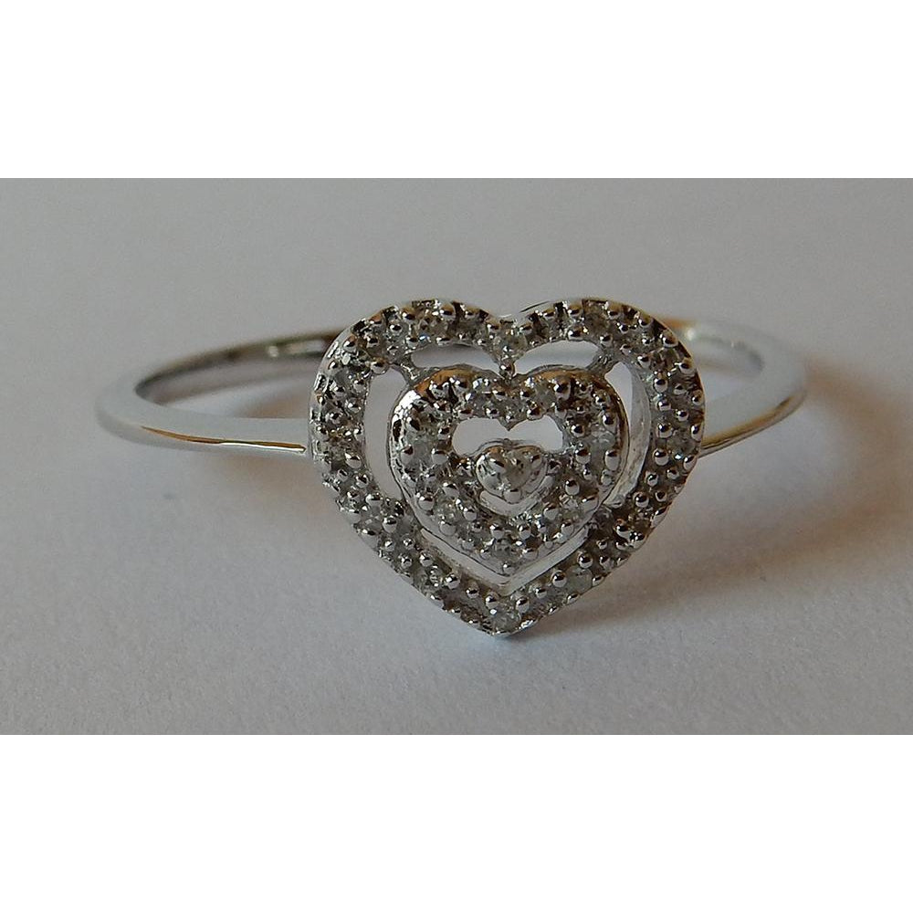 Diamant Fin Taille Brillant Bague Halo en Or Blanc 14 Carats – vue de côté