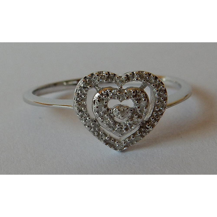 Diamant Fin Taille Brillant Bague Halo en Or Blanc 14 Carats – vue de côté