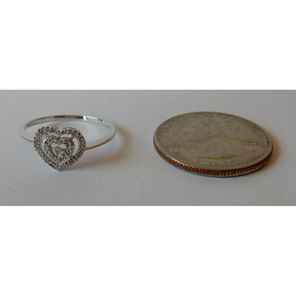Diamant Fin Taille Brillant Bague Halo en Or Blanc 14 Carats – vue de dessus